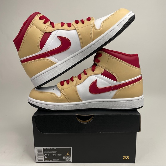 Nike Air Jordan 1 Retro Mid “Cardinal” 2023 - Picture 3 of 4